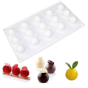 Ocpo Kitchen New Silicone Mousse Molds For Truffles White Sealed OS